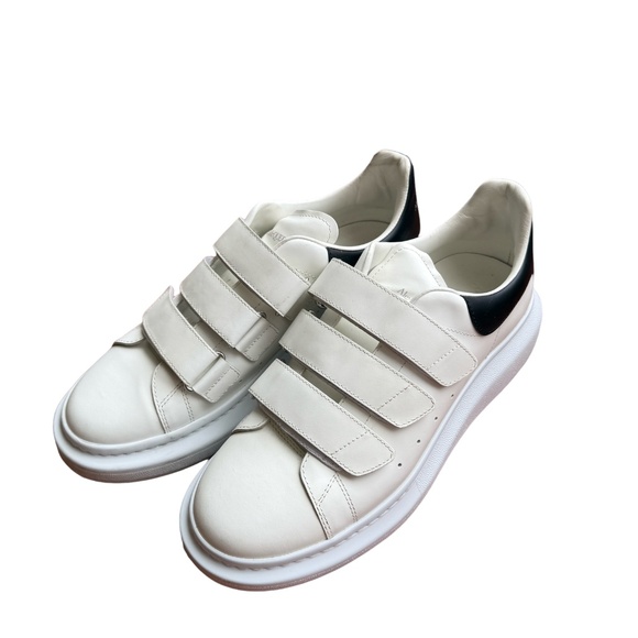 Alexander McQueen Women's Oversized Triple Strap Sneaker Velcro White Black 41 - Picture 8 of 8